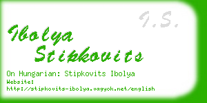 ibolya stipkovits business card